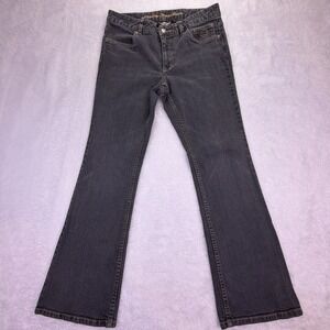 VTG Harley Davidson Jeans Womens Petite 8 (30x30) Bootcut Dark Gray - Hong Kong‎